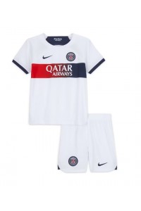 Paris Saint-Germain Babyklær Borte Fotballdrakt til barn 2023-24 Korte ermer (+ Korte bukser)